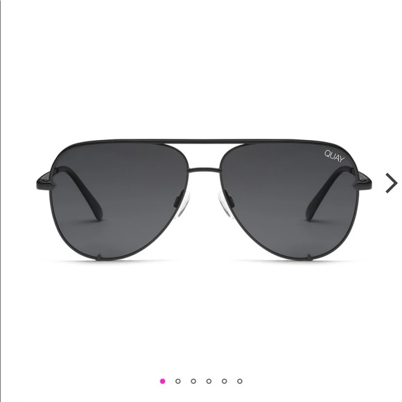 New Quay Australia High Key Aviator Sunglasses in Black 😎 - Picture 6 of 6
